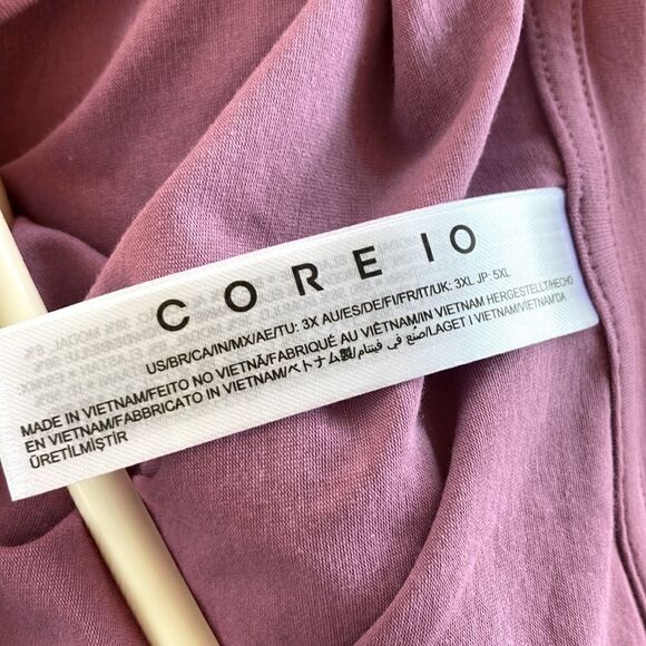 Core 10 Women's Soft Cotton Knot Twist Front Cropped Yoga Tank Plus 3X - Picture 7 of 11